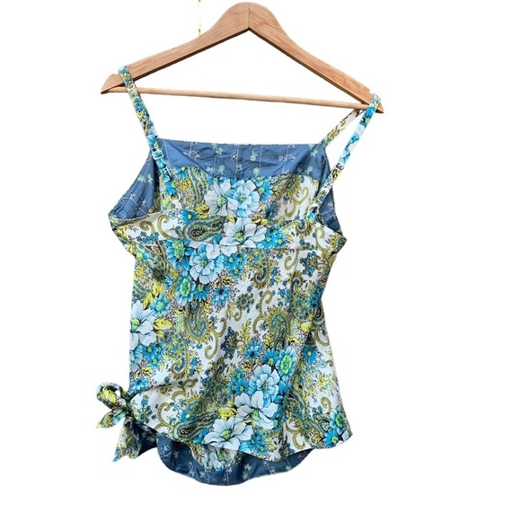 Old Navy women's maternity floral silk tank top size large - Picture 2 of 5